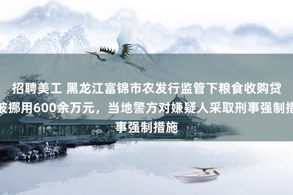 招聘美工 黑龙江富锦市农发行监管下粮食收购贷款被挪用600余万元，当地警方对嫌疑人采取刑事强制措施